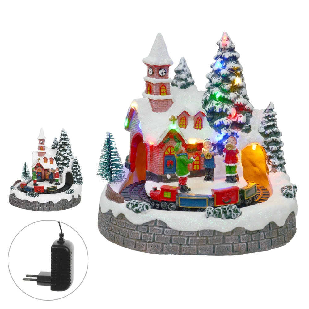 Enfeite Natal Vila Colorido Usb 20x19x19.5cm 48889001 Dea