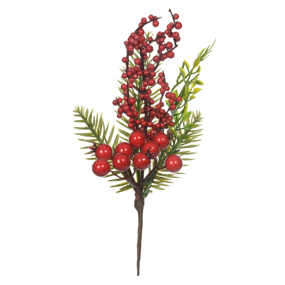 Pick Berry Vermelho 23cm Flor Arte