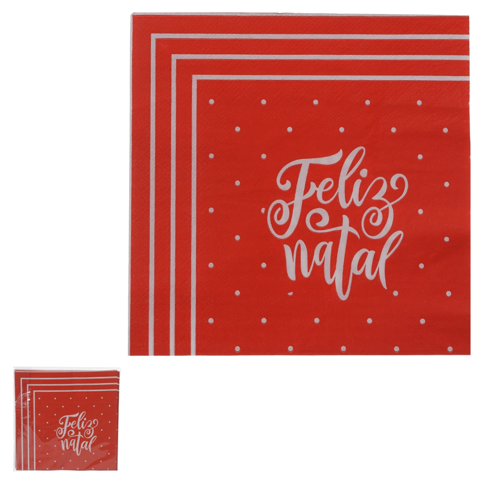 Guardanapo Papel Natal Colorido 33x33cm 20un 48941001 Dea