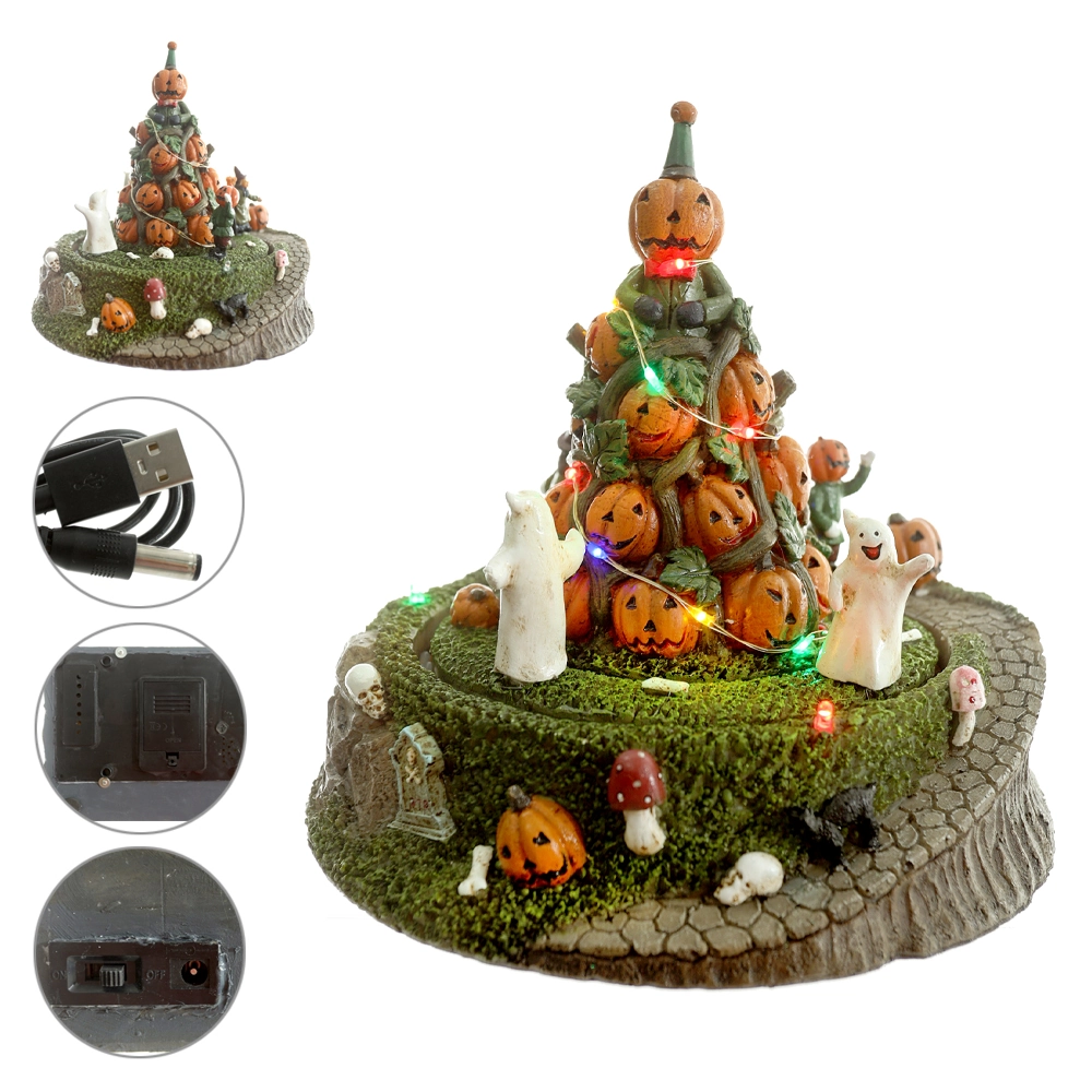 Enfeite Vila Halloween Usb Colorido 19.5x19.5x19.5cm 48952001 Dea