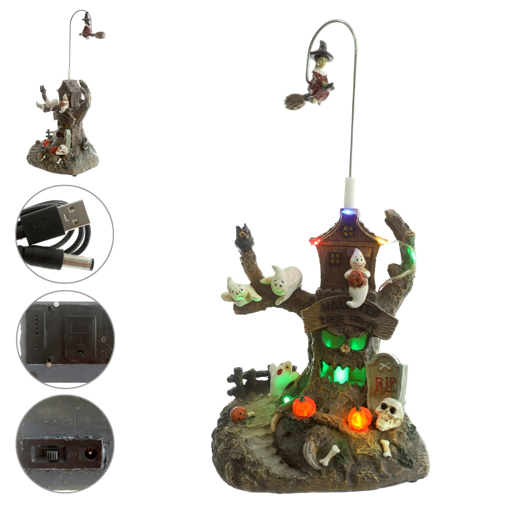 Enfeite Vila Halloween Usb Colorido 14x10.5x25cm 48955001 Dea