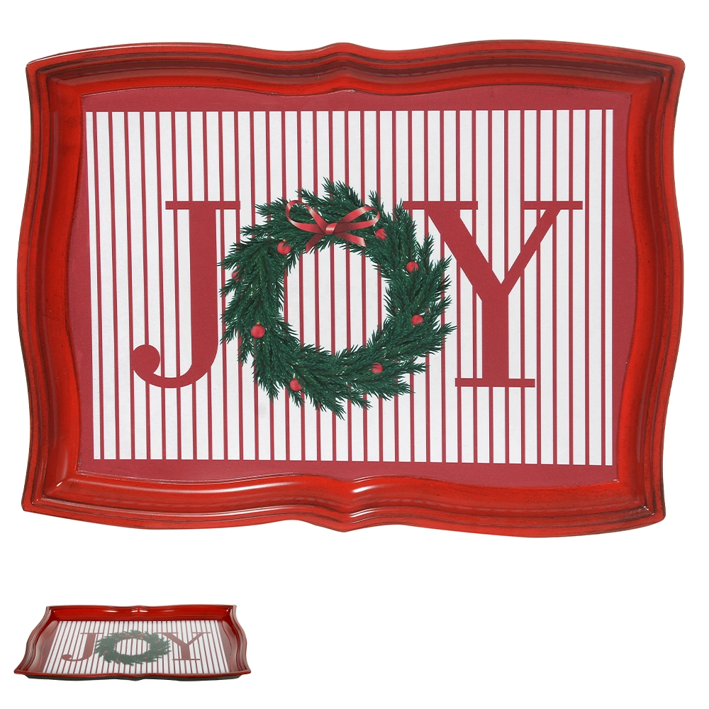 Bandeja Natal Joy Colorido 43x32x2cm 49067001 Dea