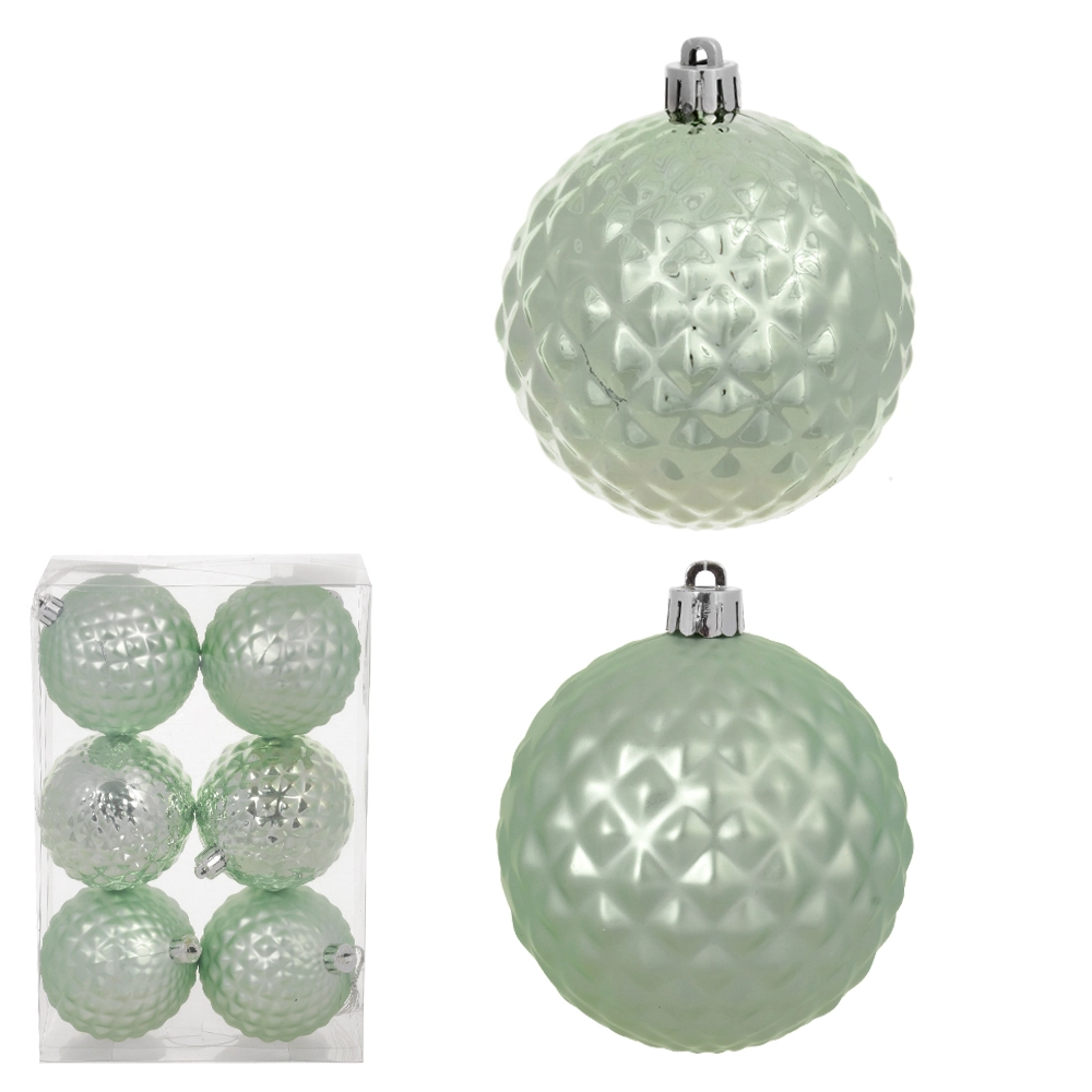 Bola Decorada Natal No Pvc C6 Und Verde 8cm 49071001 Dea