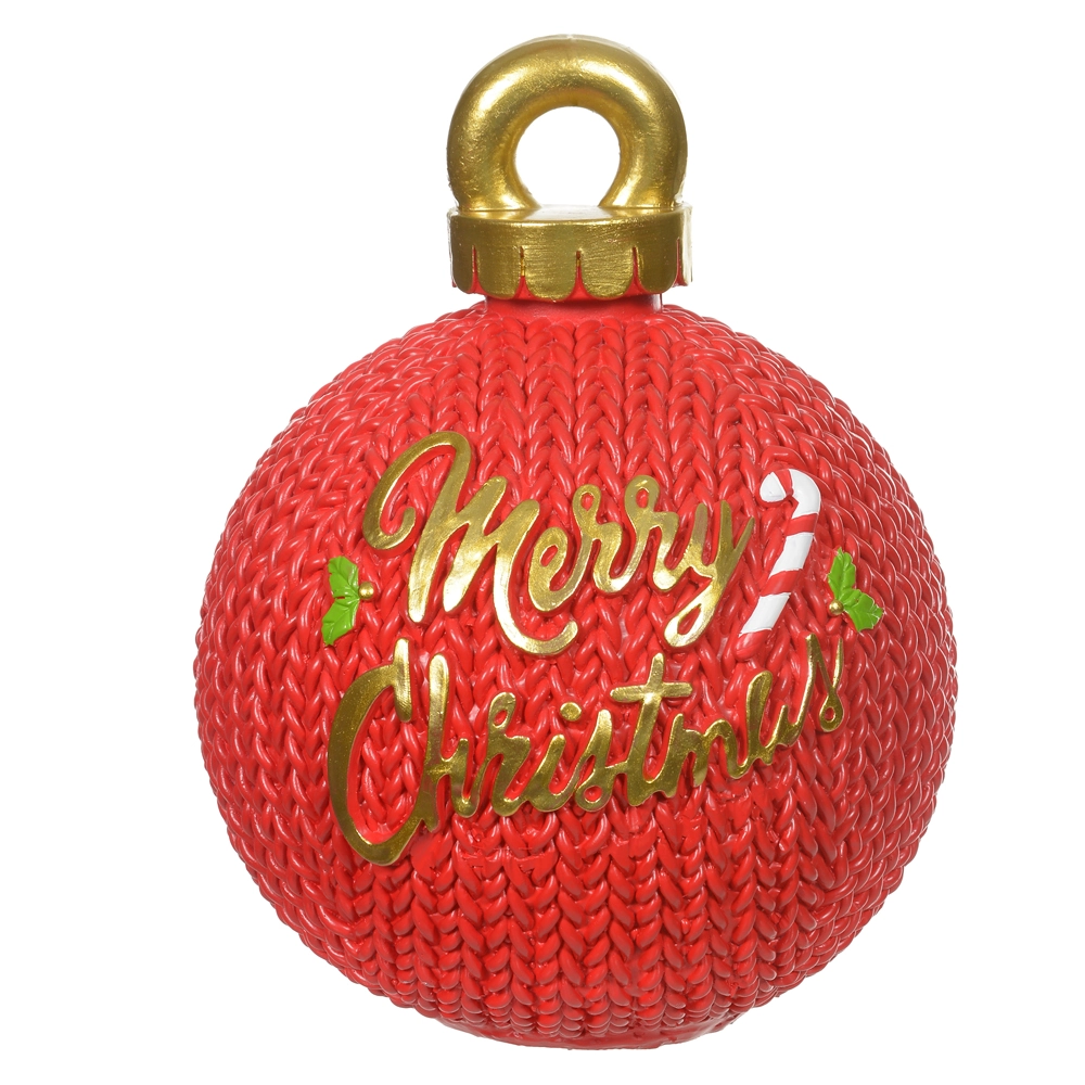 Bola Natal Resina Vermelha 22.8x17.5x17.7cm 49379001 Dea