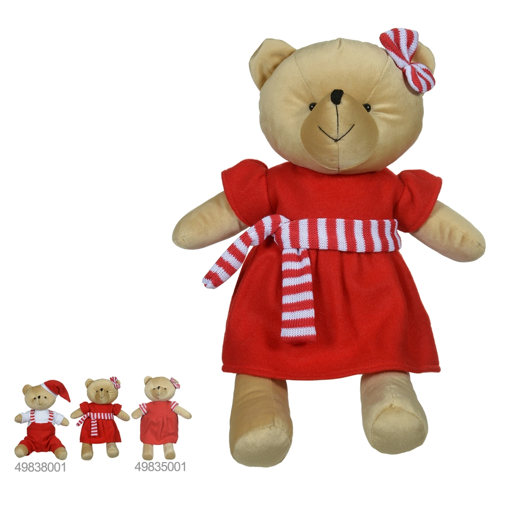 Boneco Natal Urso Femea Vermelho 35cm 49862001 Dea