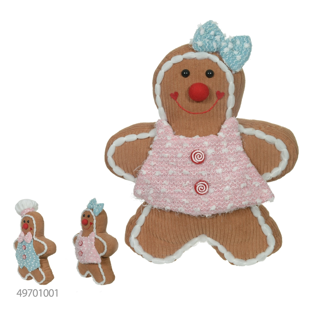 Boneco Natal Gingerbread Em Pe Rosa 27cm 49702001 Dea