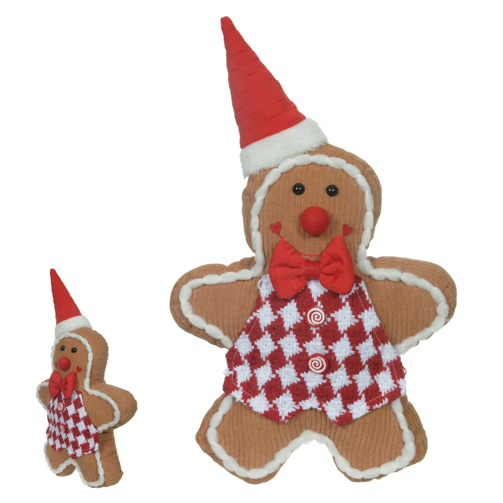 Boneco Natal Gingerbread Em Pe Vermelho 35cm 49704001 Dea