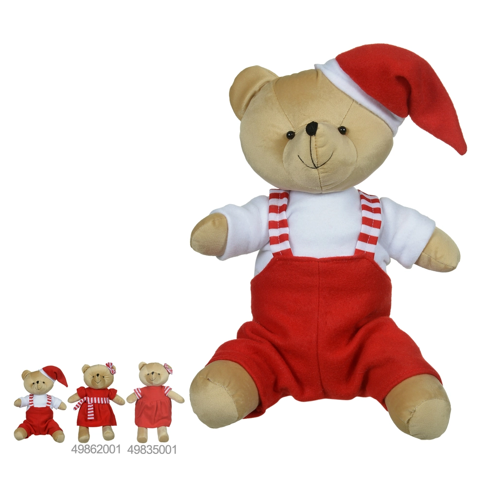 Boneco Natal Urso Macho Vermelho 36cm 49838001 Dea