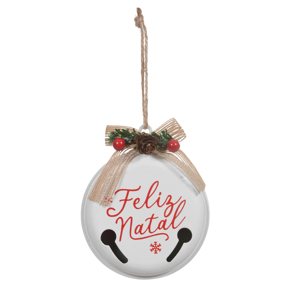 Enfeite Pendurar Natal Guizo Branco 10cm 49881001 Dea