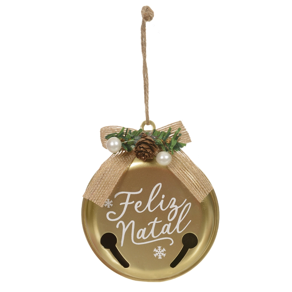 Enfeite Pendurar Natal Guizo Dourado 10cm 49886001 Dea