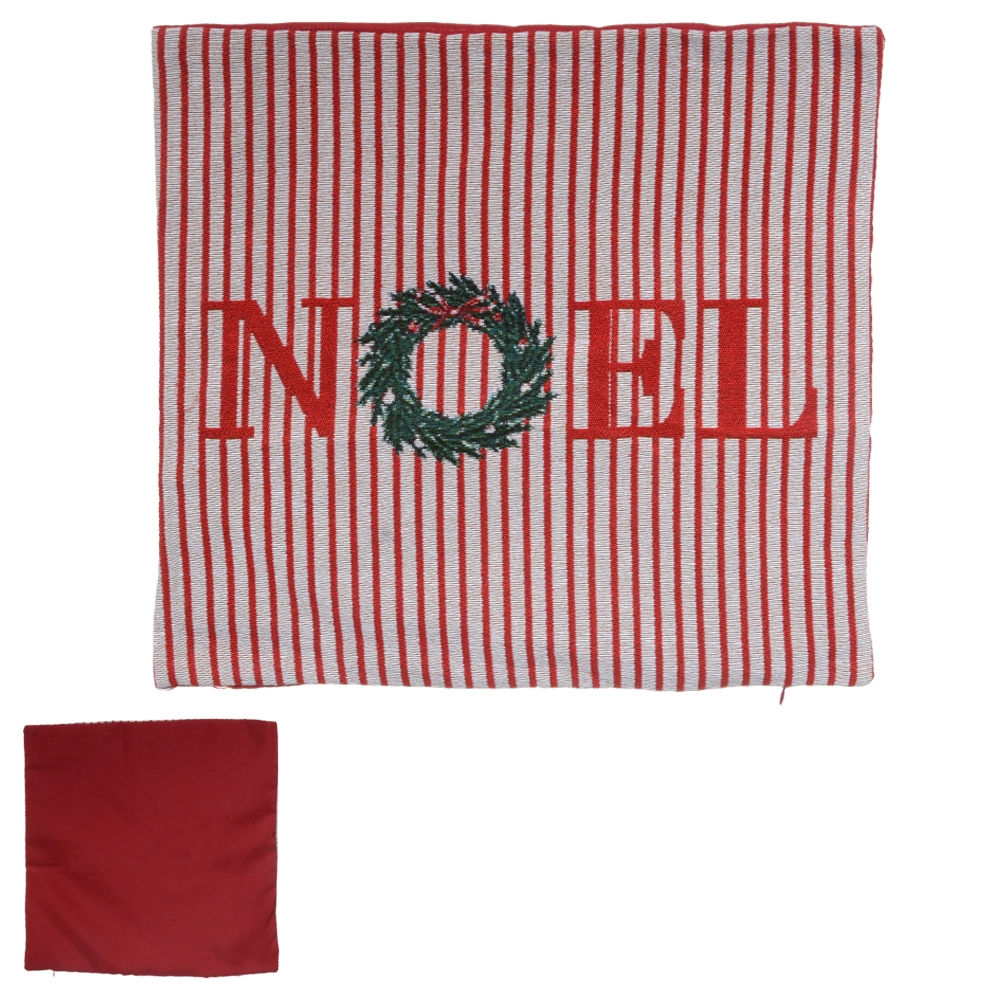 Capa Almofada Natal Tecido Verm Bco 45x45cm 49952001 Dea