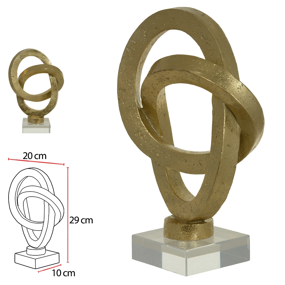 Escultura Poliresina Dourada 29x20x10cm 50150001 Dea
