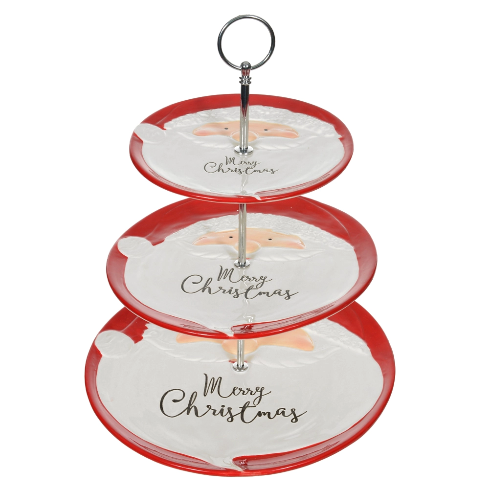 Suporte Doce Papai Noel Vermelho Branco 35x27.3x27.3cm 50302001 Dea