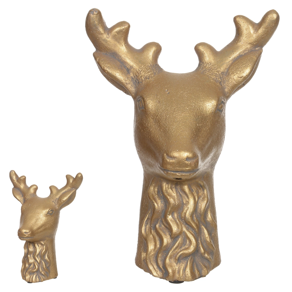 Escultura Cimento Busto Rena Dourado 16.5x12.5x10cm 50315001 Dea