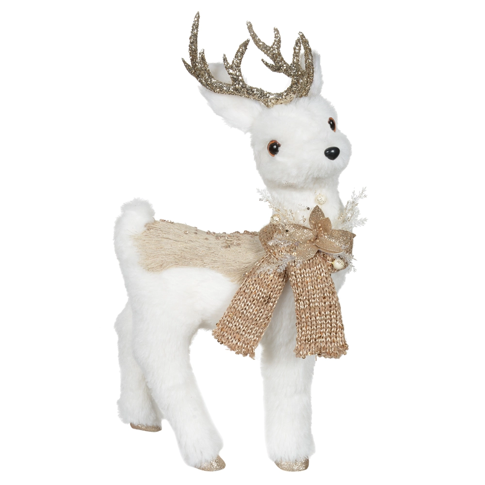 Rena Natal Em Pe Sisal Natal Champanhe 10x21x39cm 50407001 Dea