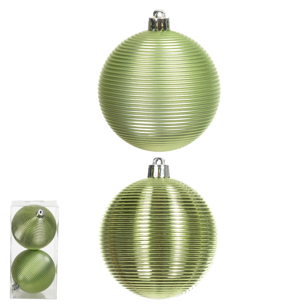 Bola Natal Verde 8cm 2un 50431001 Dea