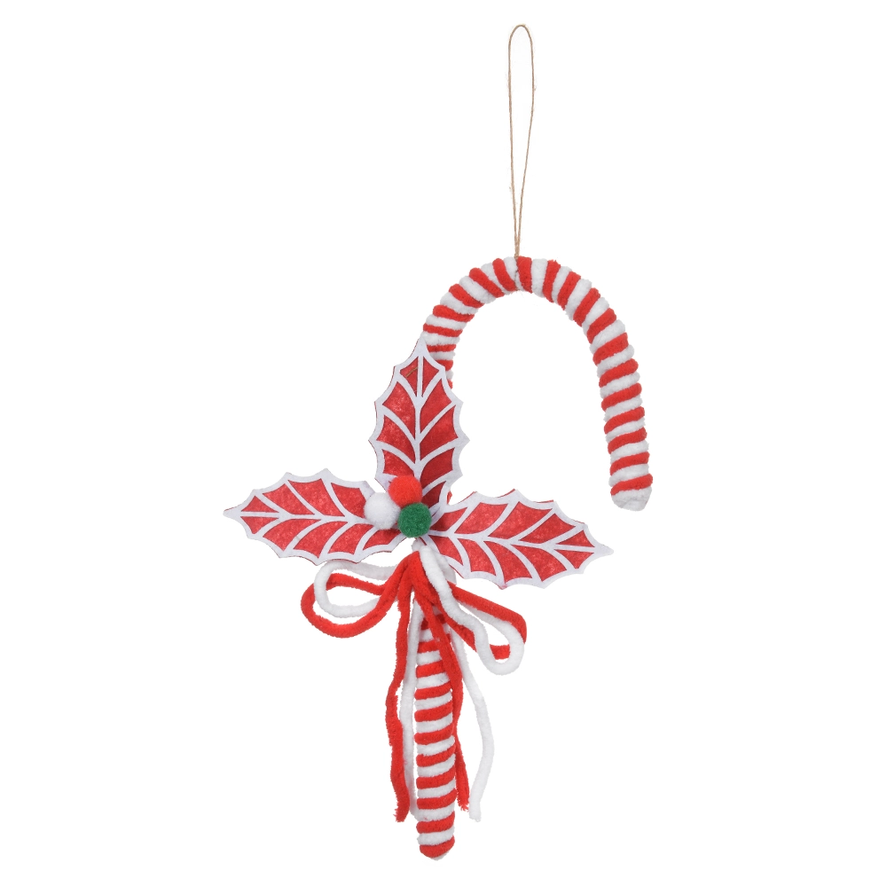 Enfeite Natal Bengala Pendurar Vermelho Branco 35cm 50517001 Dea