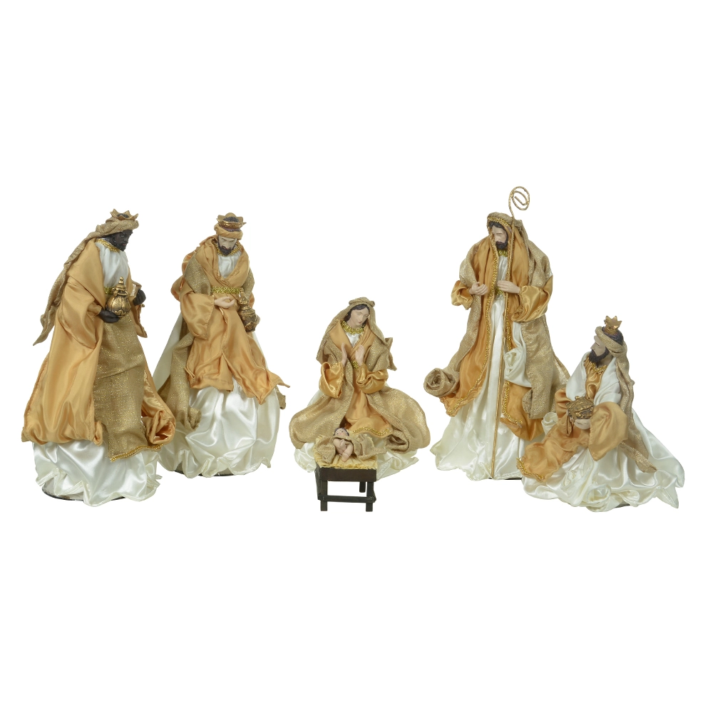 Presepio Natal Dourado 40cm 6un 50512001 Dea