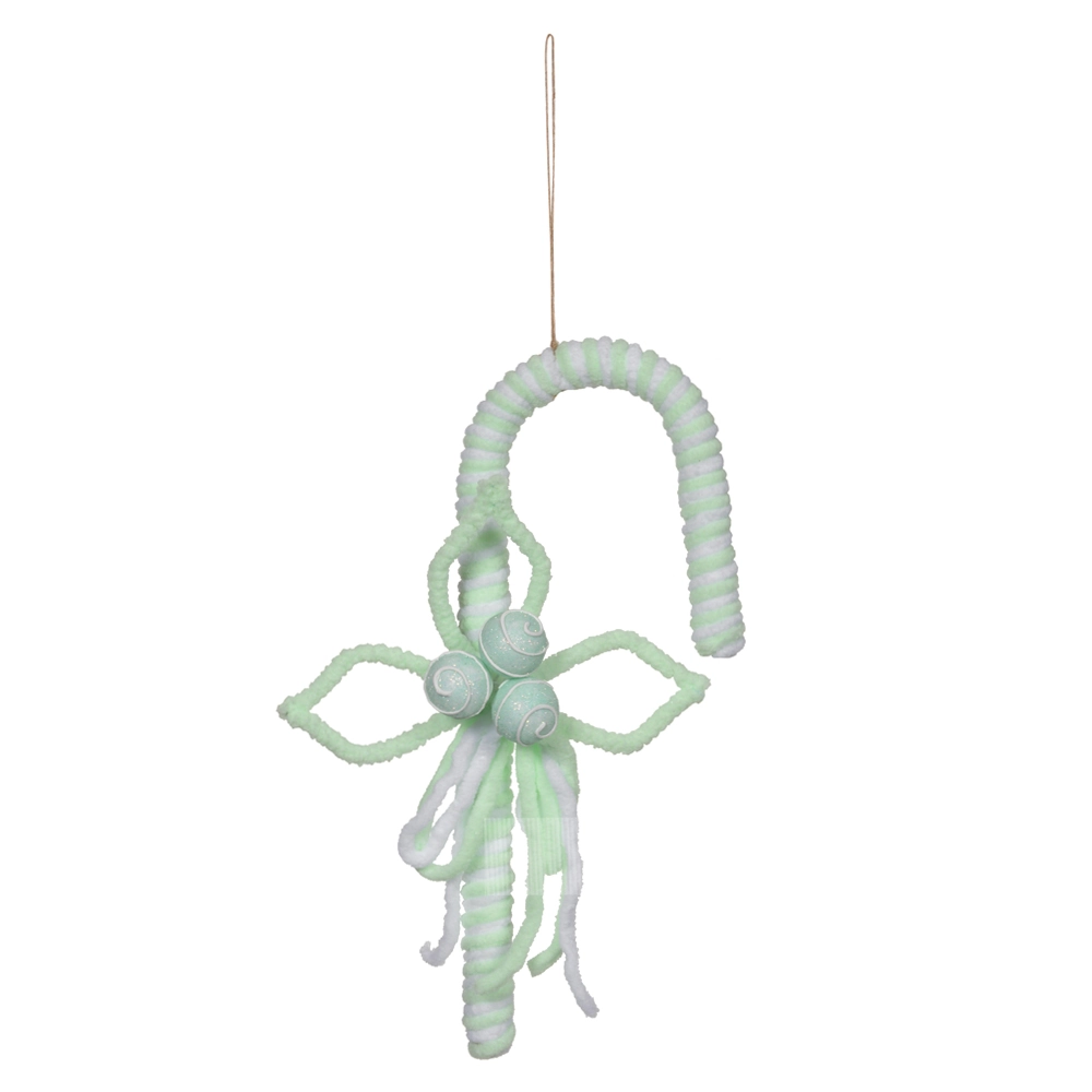 Enfeite Natal Bengala Pendurar Verde Branco 35cm 50518003 Dea