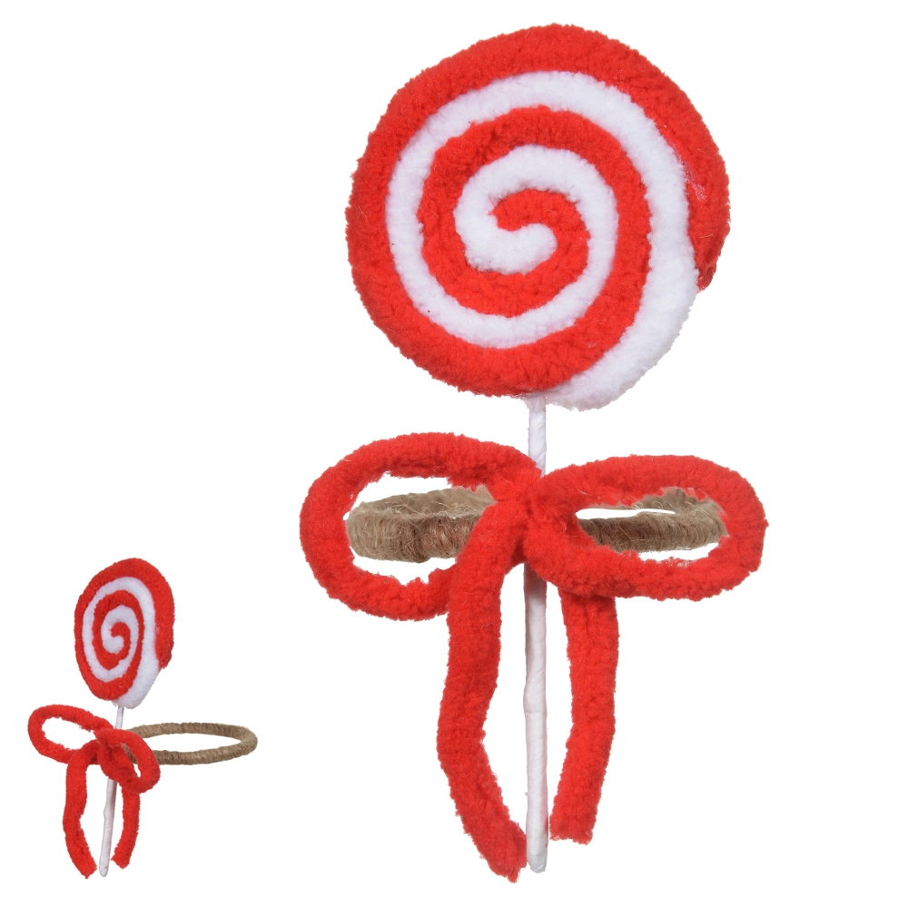 Porta Guardanapo Pirulito Candy Vermelho Branco 13cm 50535001 Dea
