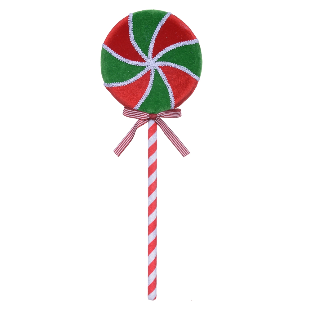 Enfeite Natal Pirulito Verde Vermelho 59x19cm 50723001 Dea
