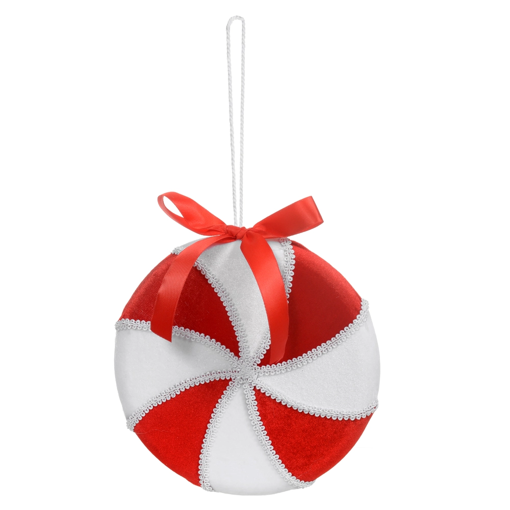 Enfeite Natal Bombom Vermelho Branco 19cm 50728001 Dea