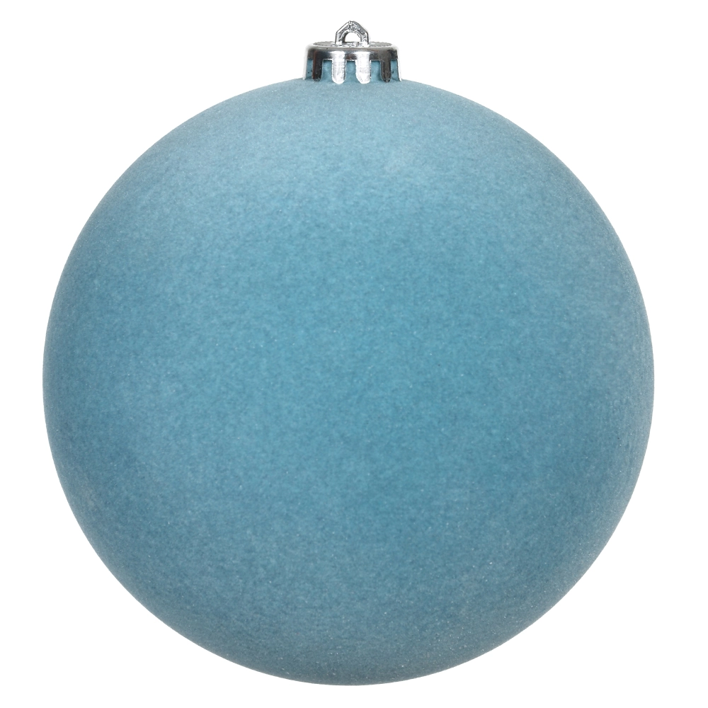 Bola Decorada Natal Aveludada Azul Claro Candy 15cm 50789004 Dea