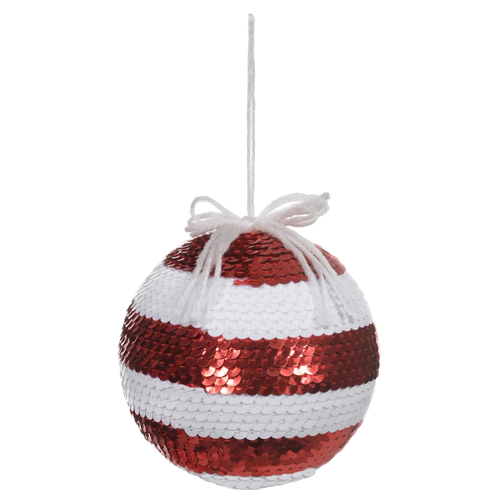 Bola Natal Vermelho Branco 10cm 50827001 Dea