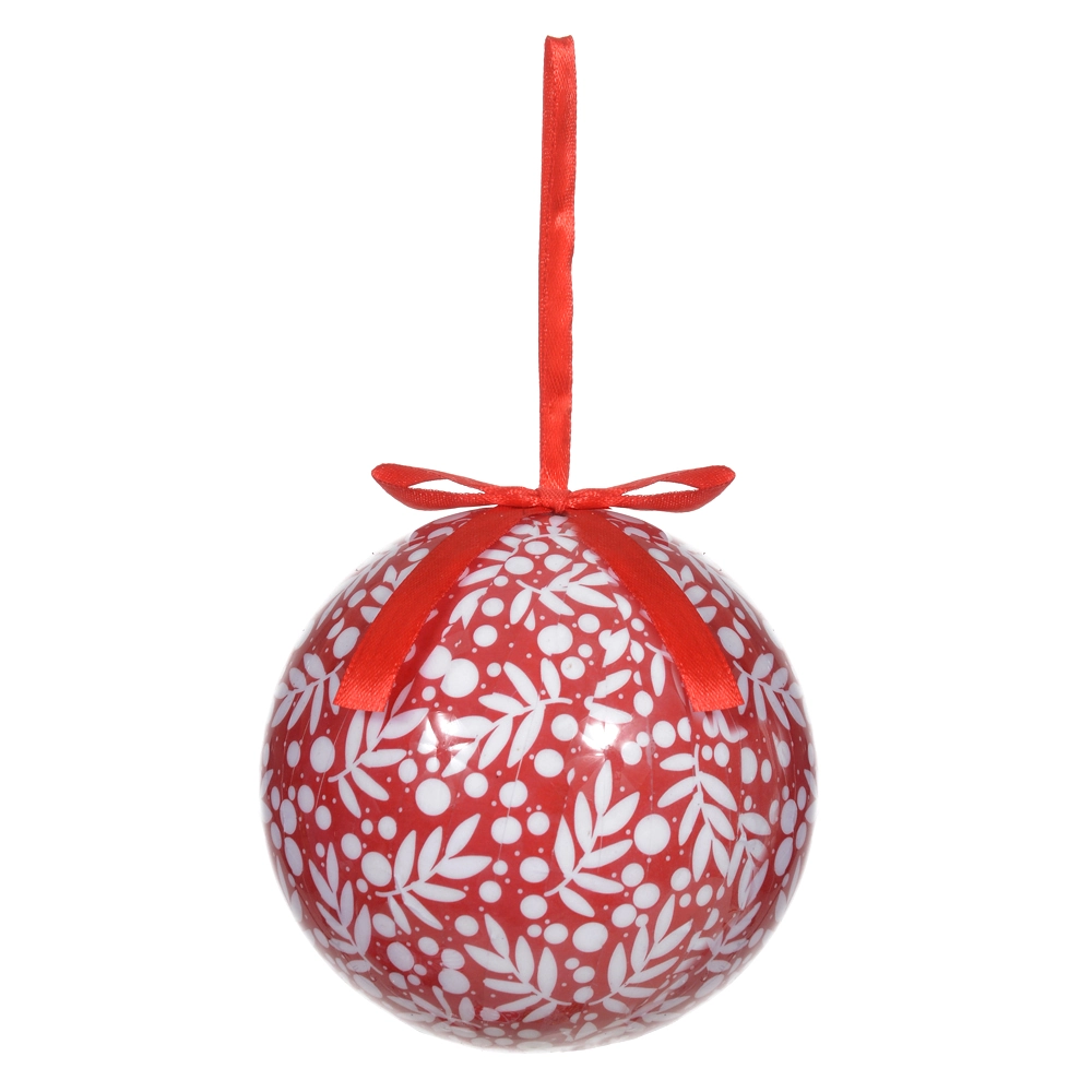 Bola Natal Vermelho Branco 8cm 2un 50830001 Dea