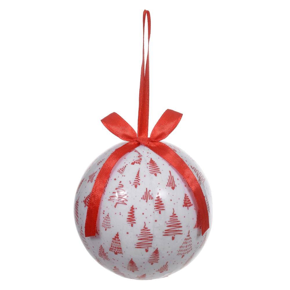 Bola Natal Branco Vermelho 8cm 2un 50833001 Dea