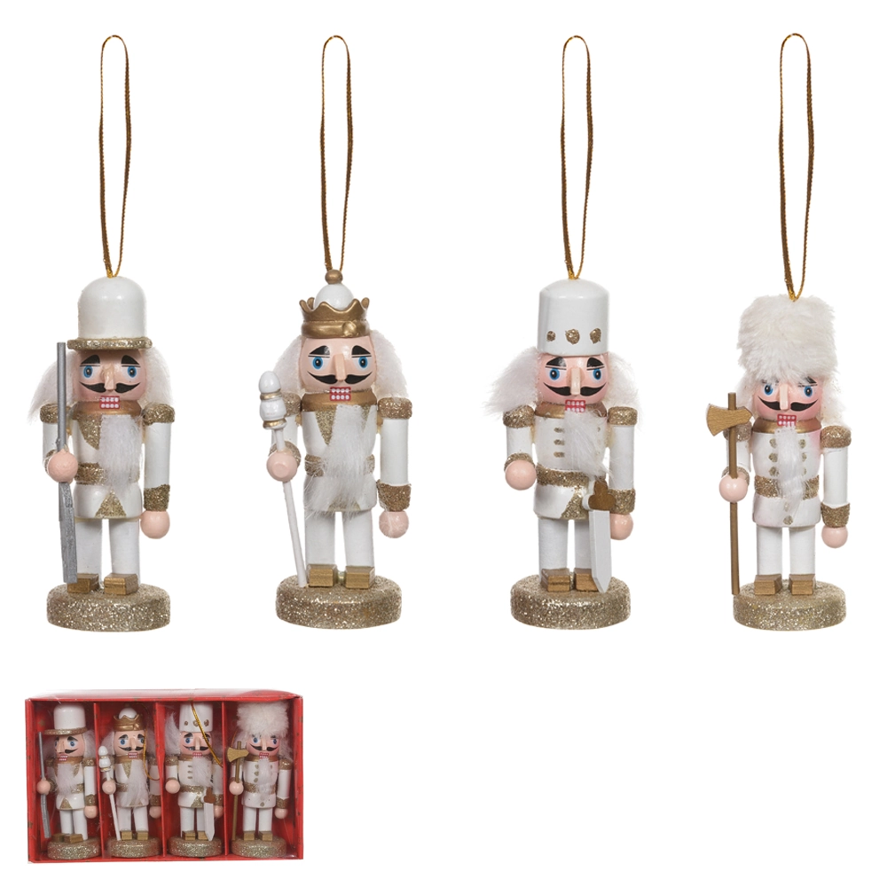 Enfeite Pendurar Natal Quebra Nozes Dourado 10cm 4un 50908001 Dea