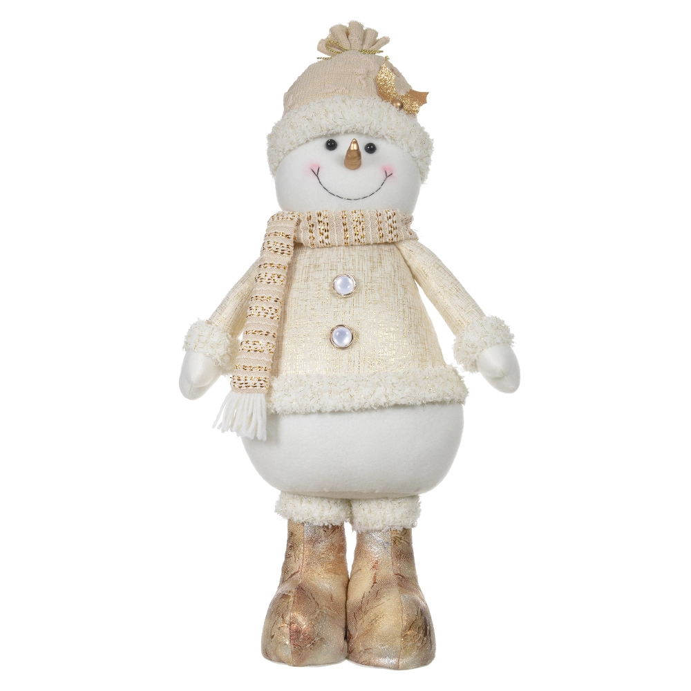 Boneco Neve Natal Pe Champanhe 56cm 51201001 Dea