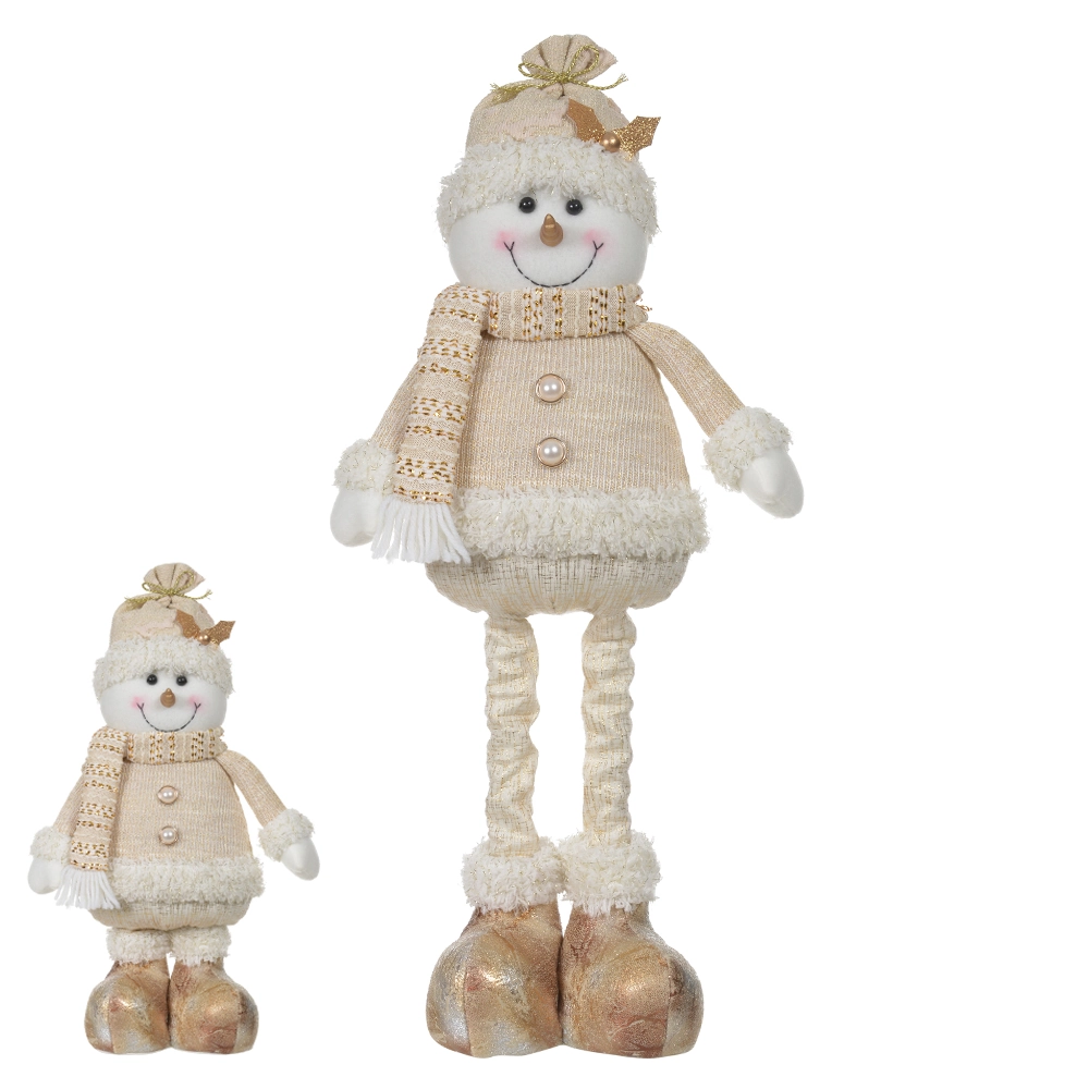 Boneco De Neve Natal Em Pe Cextensor Champanhe 58cm 51228001 Dea