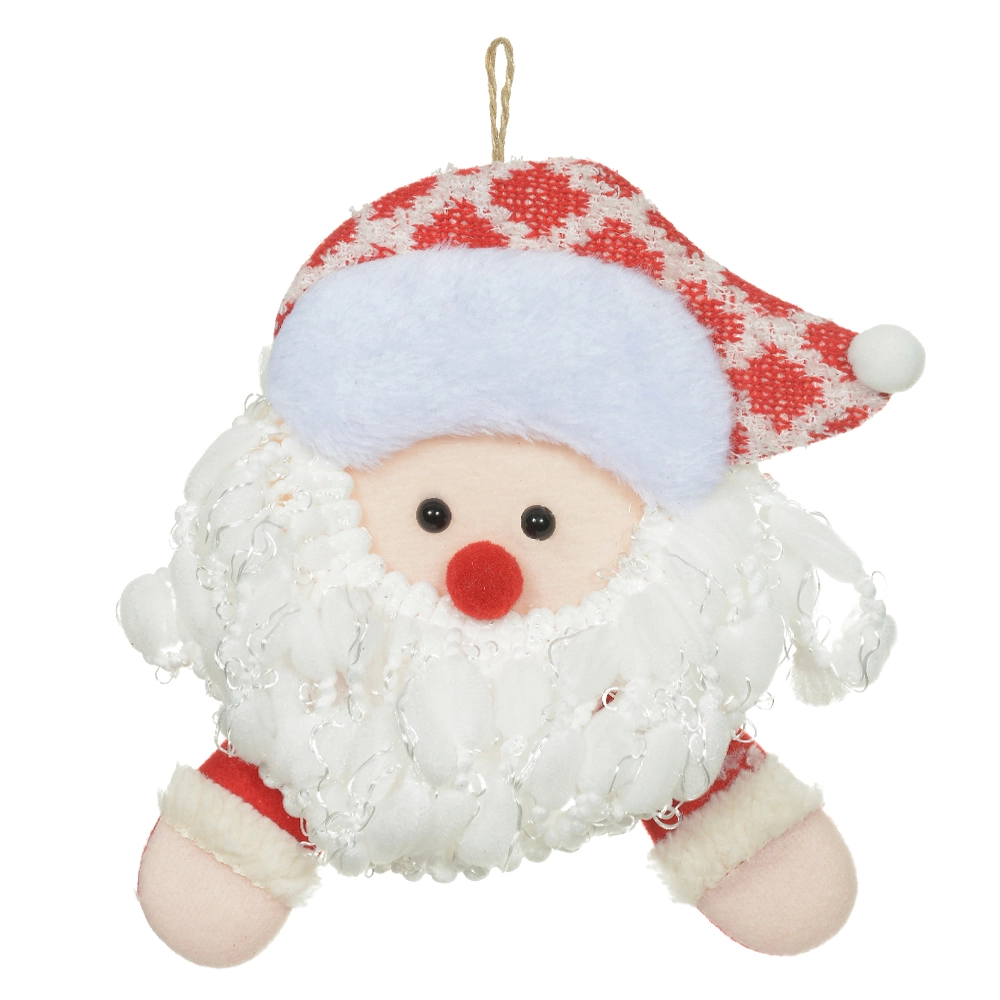 Enfeite Natal Papai Noel Vermelho Branco 14x14cm 66753002 Dea