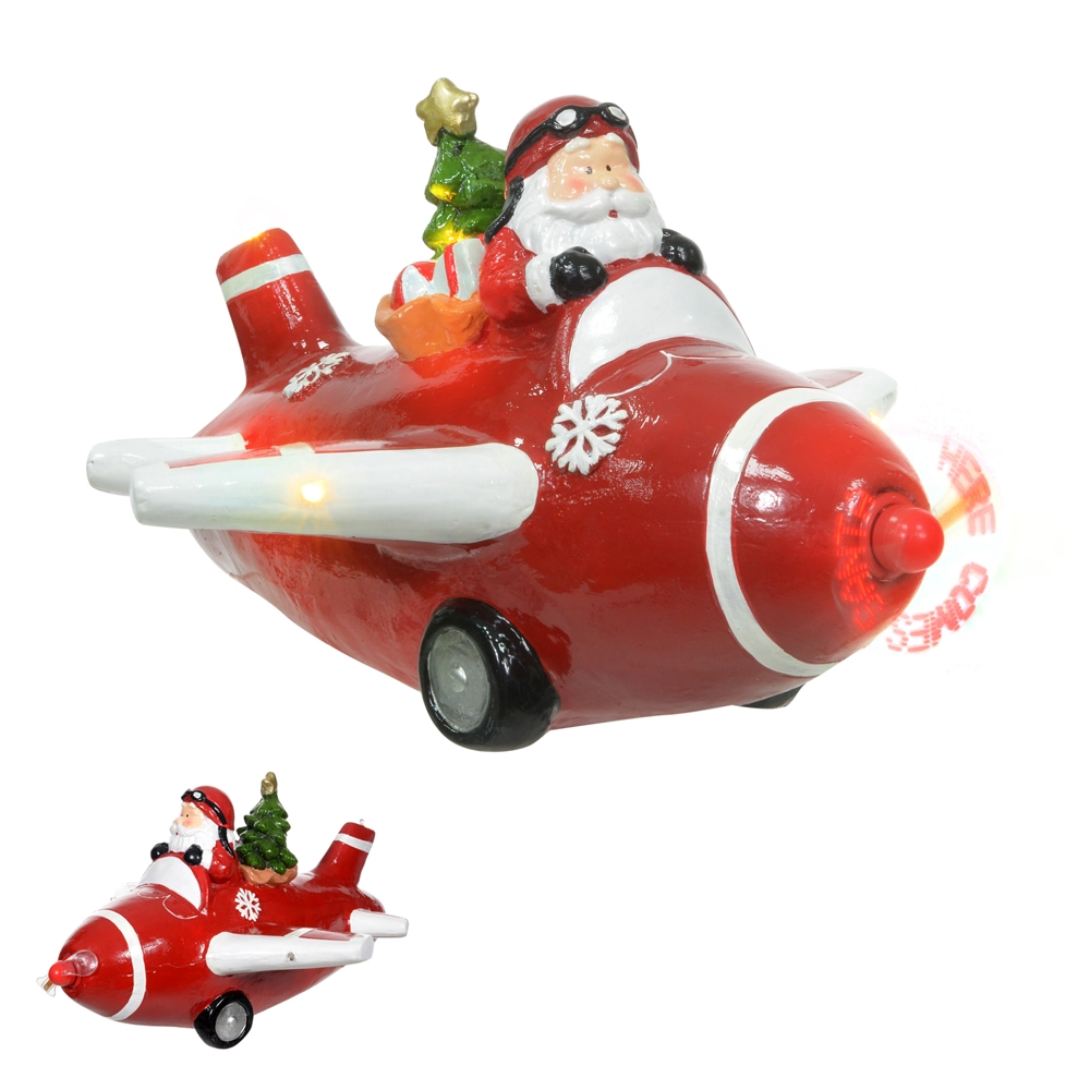 Aviao Noel Vermelho 50x40cm 51297001 Dea