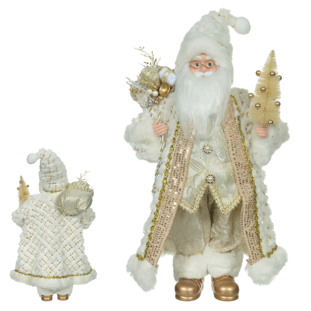 Boneco Natal Papai Noel Pe Dourado 45cm 51427001 Dea