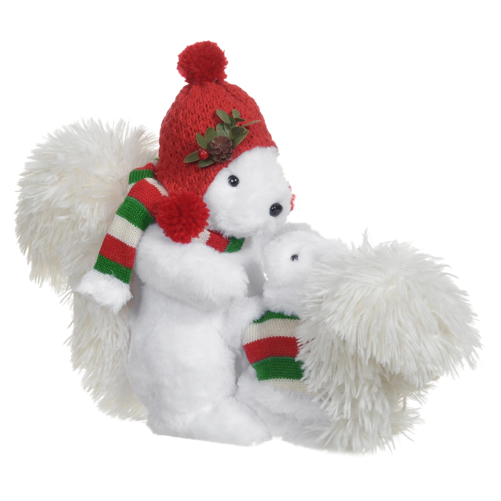 Esquilo Natal Pai E Filho Vermelho Verde 40x16x34cm 51555001 Dea