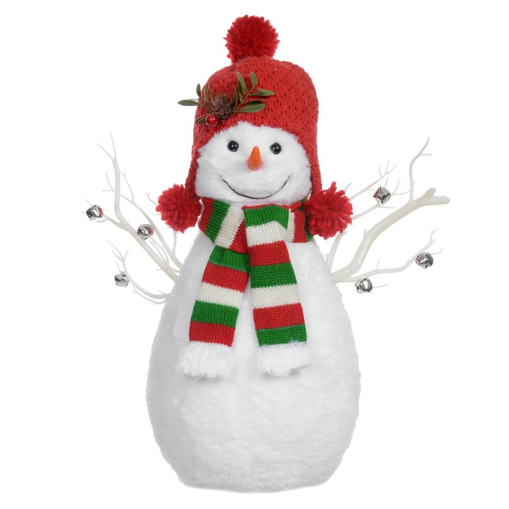 Boneco De Neve Natal Vermelho Verde 33x19x42cm 51576001 Dea