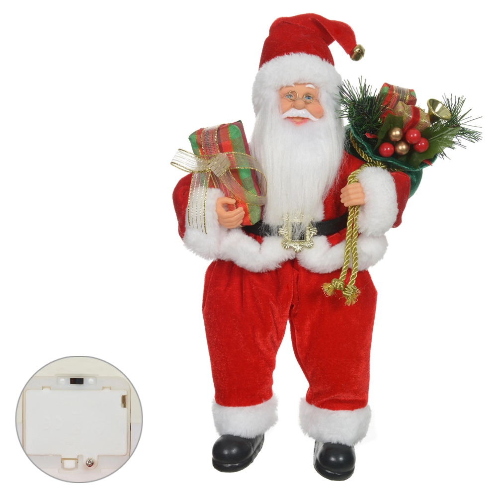 Papai Noel Sentado Repetidor Verm 30cm 51839001 Dea