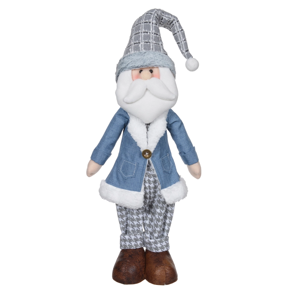 Boneco Natal Papai Noel Em Pe Azul 76x18cm 51953001 Dea