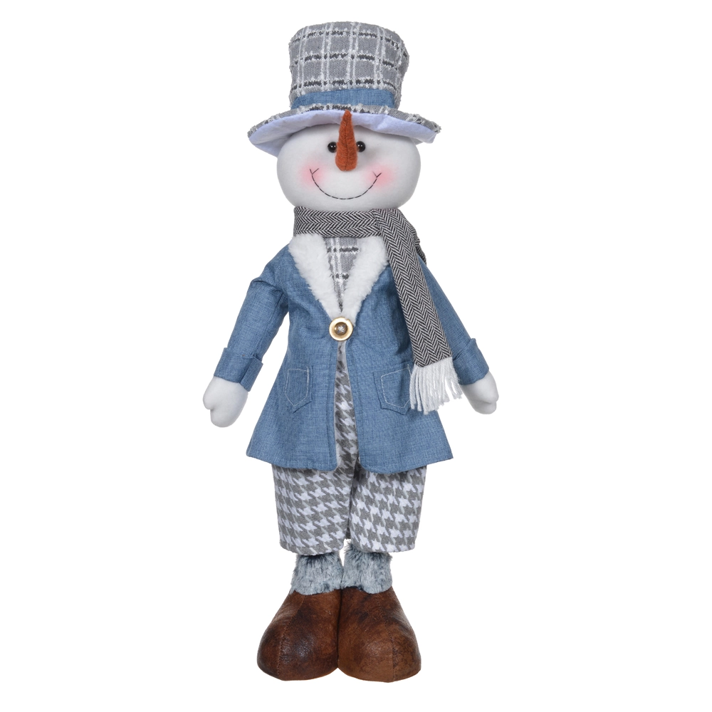 Boneco De Neve Natal Em Pe Azul 76x18cm 51954001 Dea