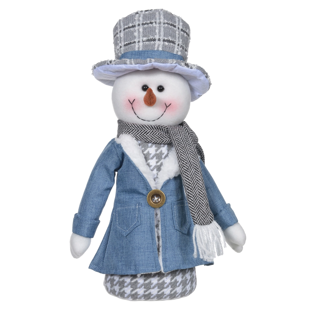 Boneco De Neve Natal Azul 46x15cm 51957001 Dea