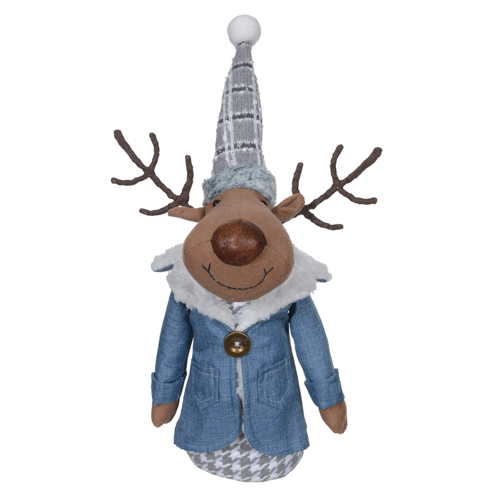 Boneco Natal Rena Azul 46x15cm 51958001 Dea