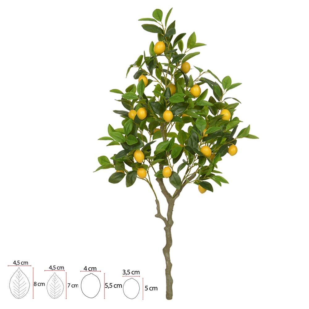 Arvore Limoeiro Real Toque Limao Amarelo 120cm 52229001 Dea
