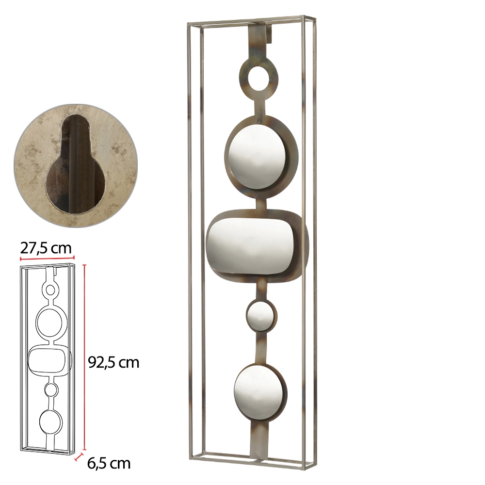 Escultura Parede Metal Dourado 92.5x27.5x6.5cm 52398001 Dea