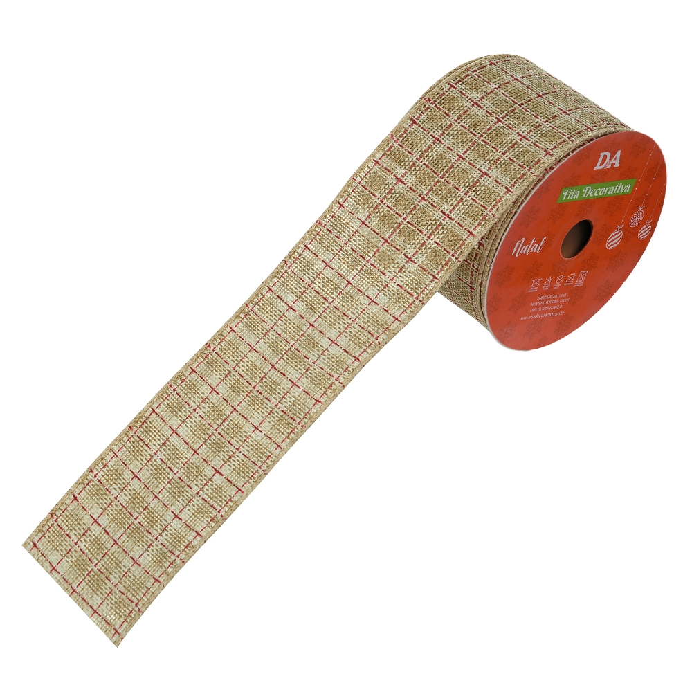 Fita Aramada Tecido Xadrez Costura 6.3cmx9.14m 52462001 Dea