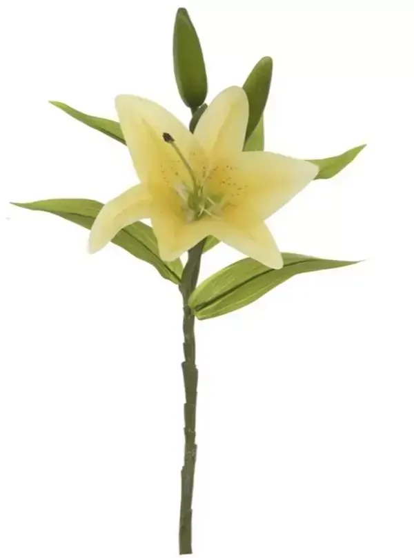 HASTE FLOR LIRIO REAL TOQUE X4 AMARELO 37cm (FLORARTE)
