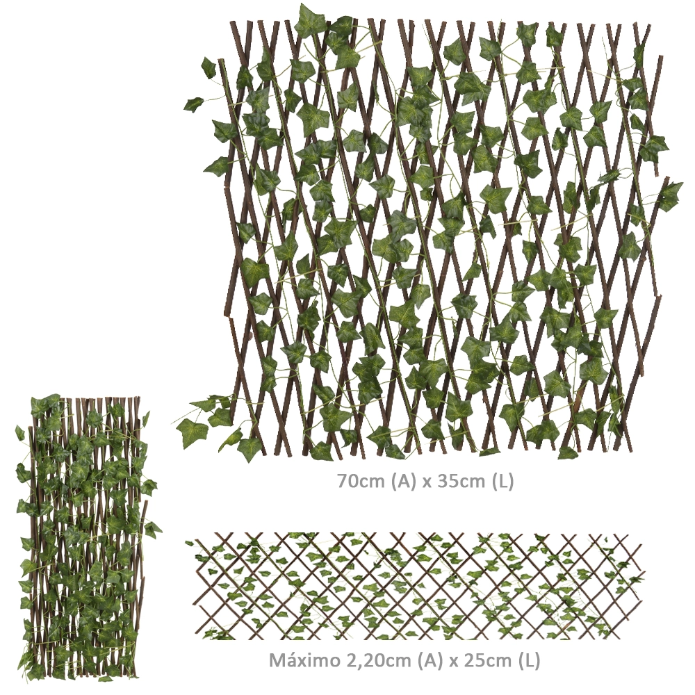 Folhagem Cerca X9 70cm Verde Hera 31496001 Flor Arte
