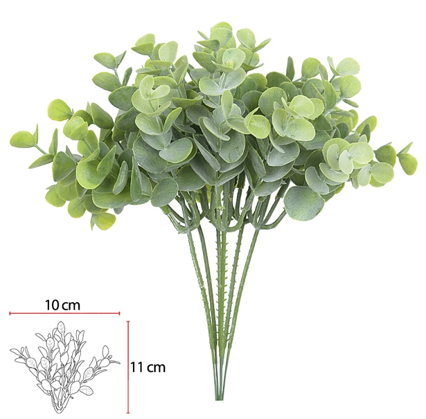 F Pick Eucalipto C Powder X5 23cm Verde C 6pcs 32045001 Flor Arte