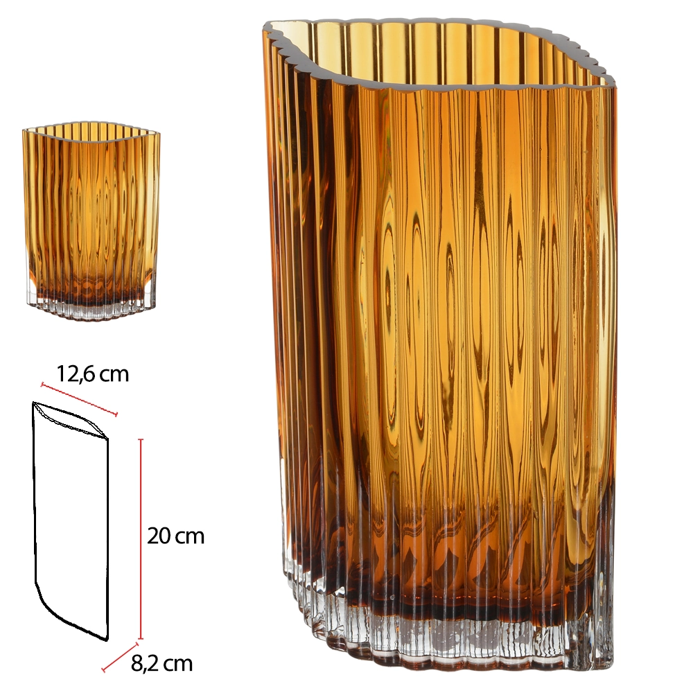 Vaso Vidro Ambar 25x18x11.7cm 53154001 Dea